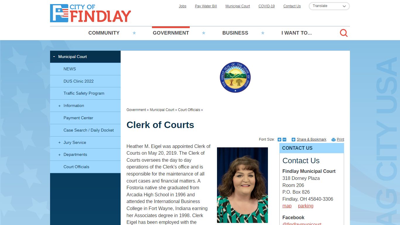 Clerk of Courts | City of Findlay, OH